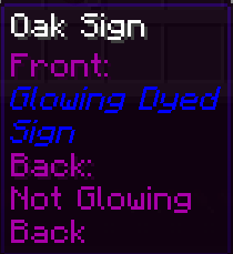Sign Tooltip Example