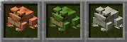 All three variants of the Handheld Frog.
