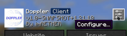 Location of modmenu's config button