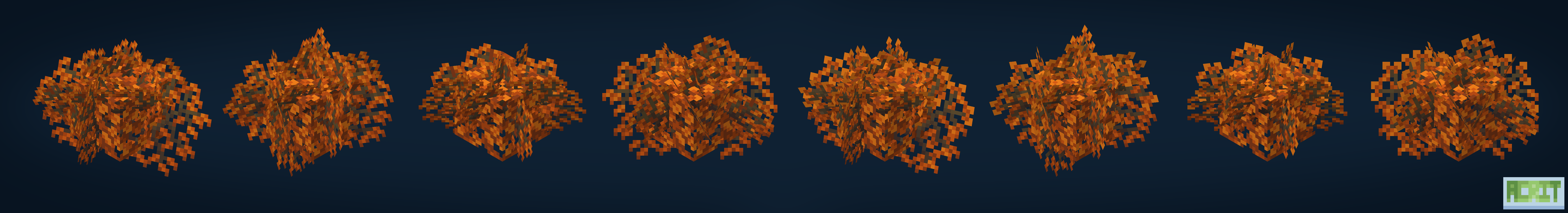 Dense Orange Poplar Leaves