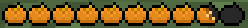 Close up of the pumpkin heart sprites