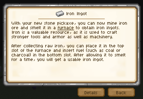 Example of a quest using the iron quest page