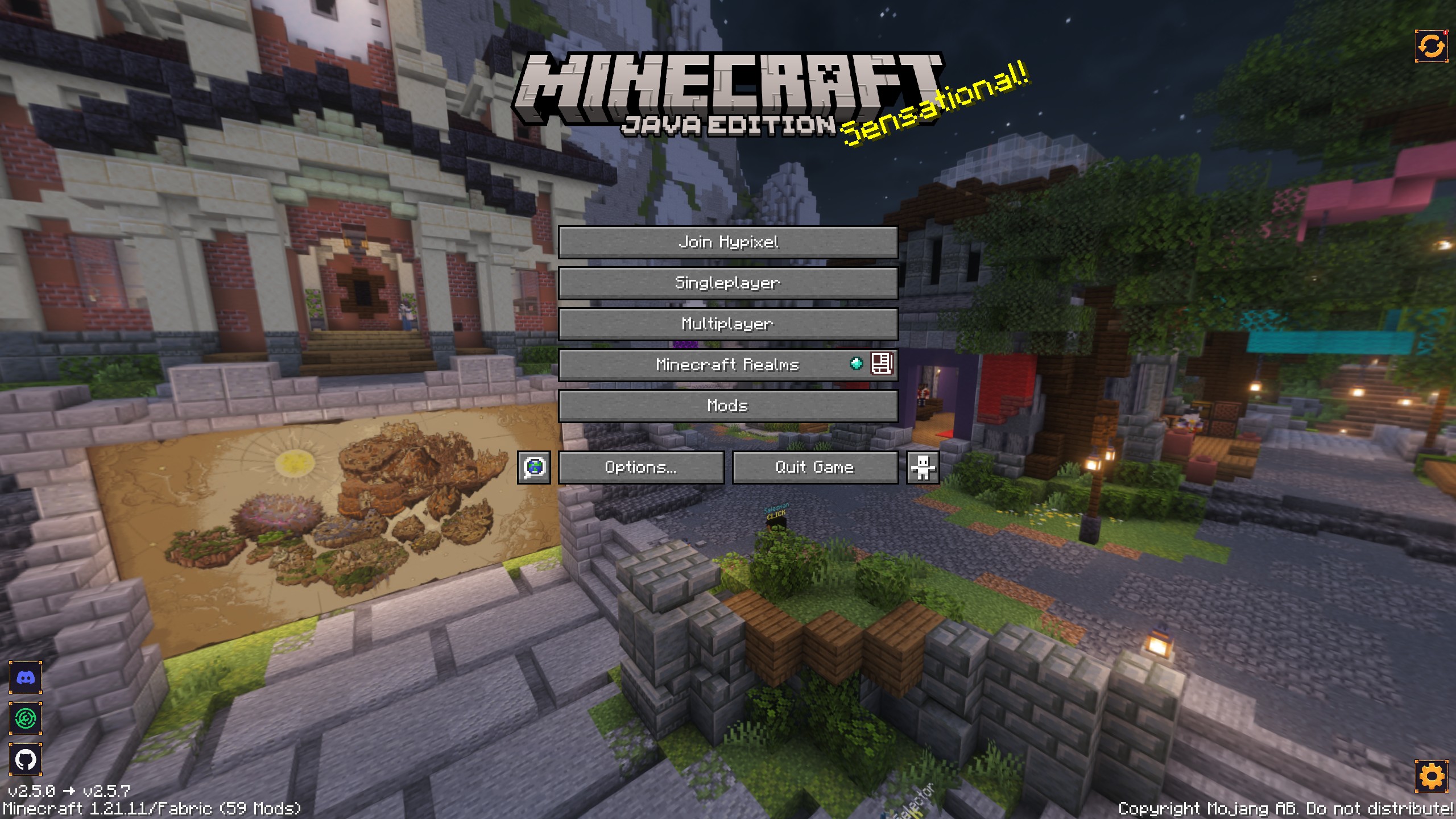SkyBlock Enhanced minimal main menu