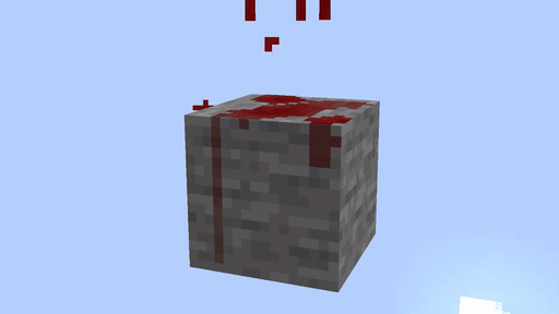 Blood running down a block
