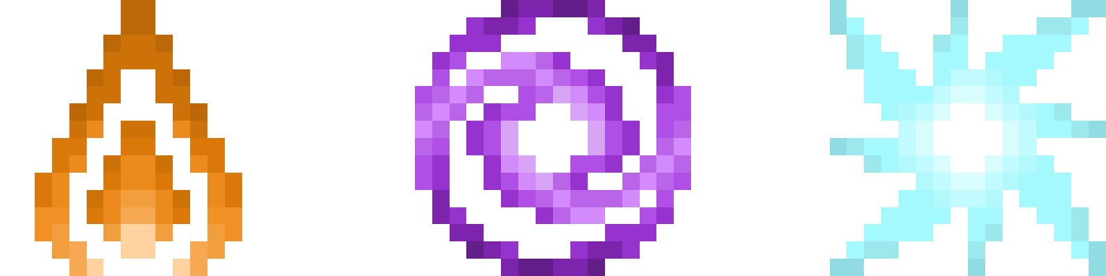 Left: Solar Light, Center: Void Light, Right: Arc Light - Crafting Materials