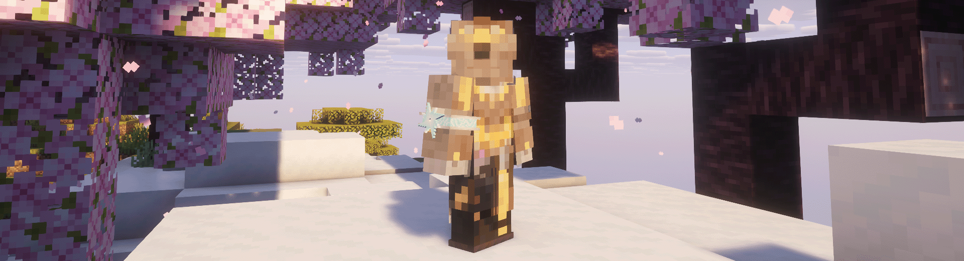 A player who has equipped the Stormcaller's Bond item on their arm