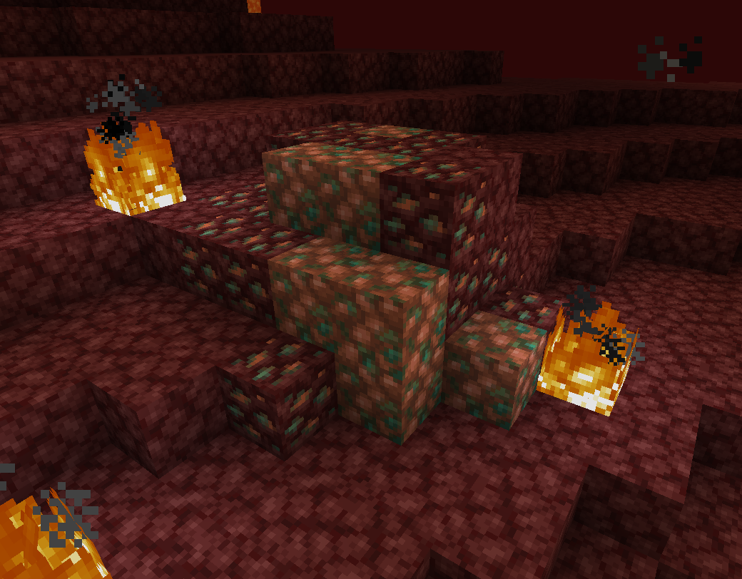 A chunk of Nether Copper