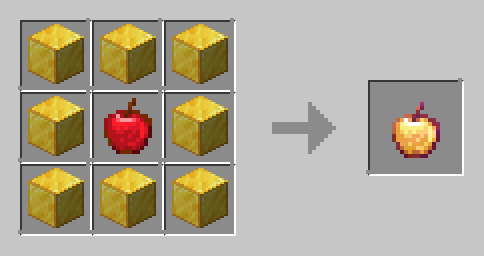 Enchanted Golden Apple crafting recipe in Minecraft