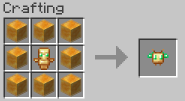 Stinging totem of undying crafting recipe, 8 honey blocks around a totem