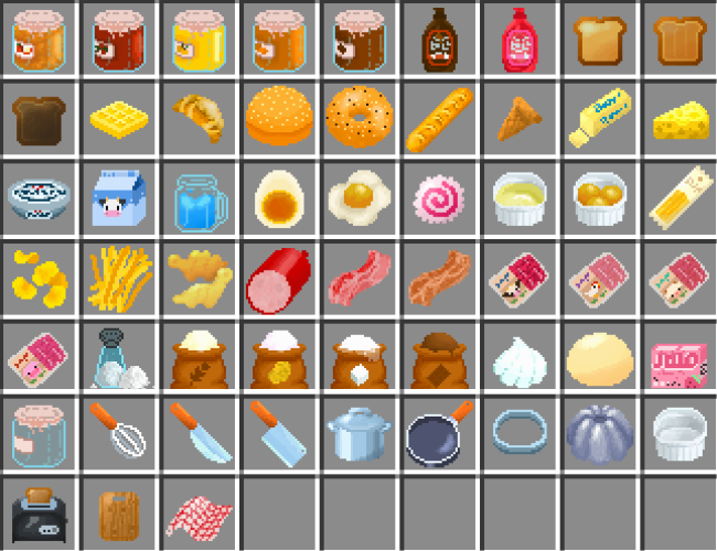 List of items in 1.0