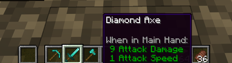 Hovering over an item in the Hotbar