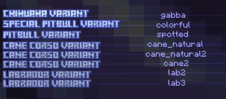 special nametag variants