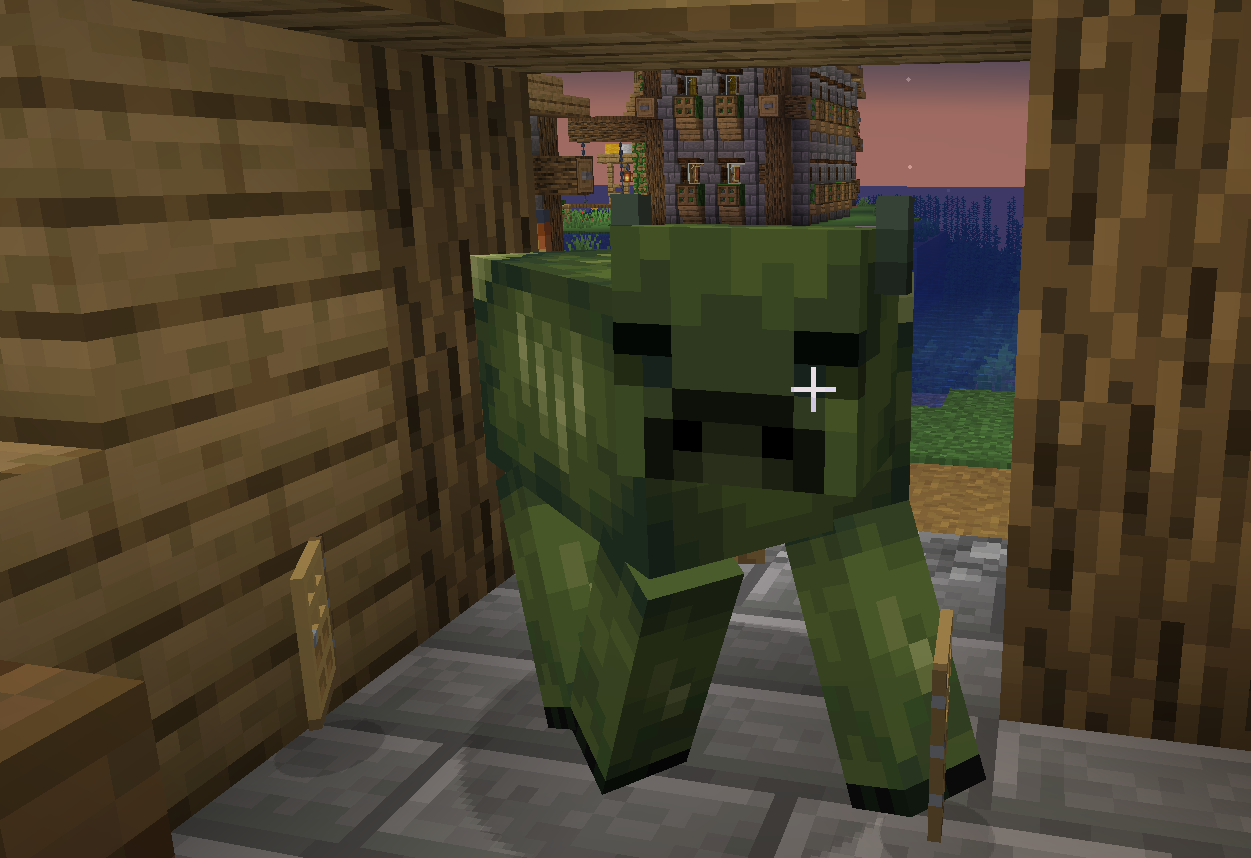 Zombie Cow breaking double door