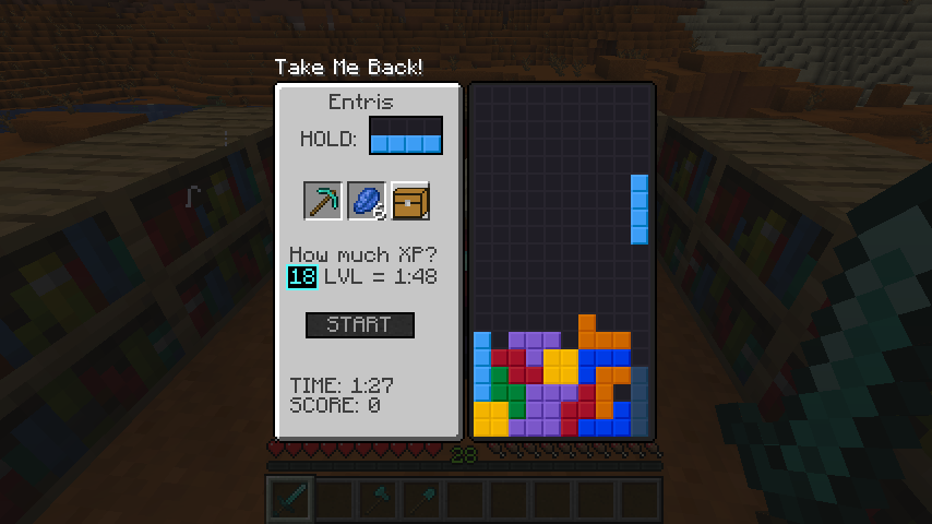 Tetris in an enchanting table