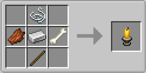 The recipe pattern for the Spirit Candle.