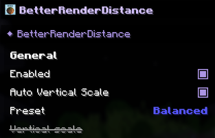 Sodium Settings Menu