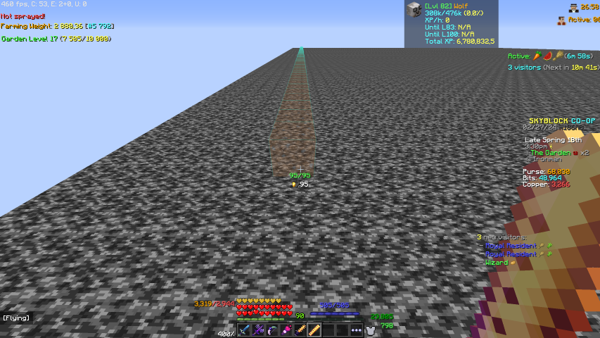 Showcasing how the overlay of the Builder's Wand locks.