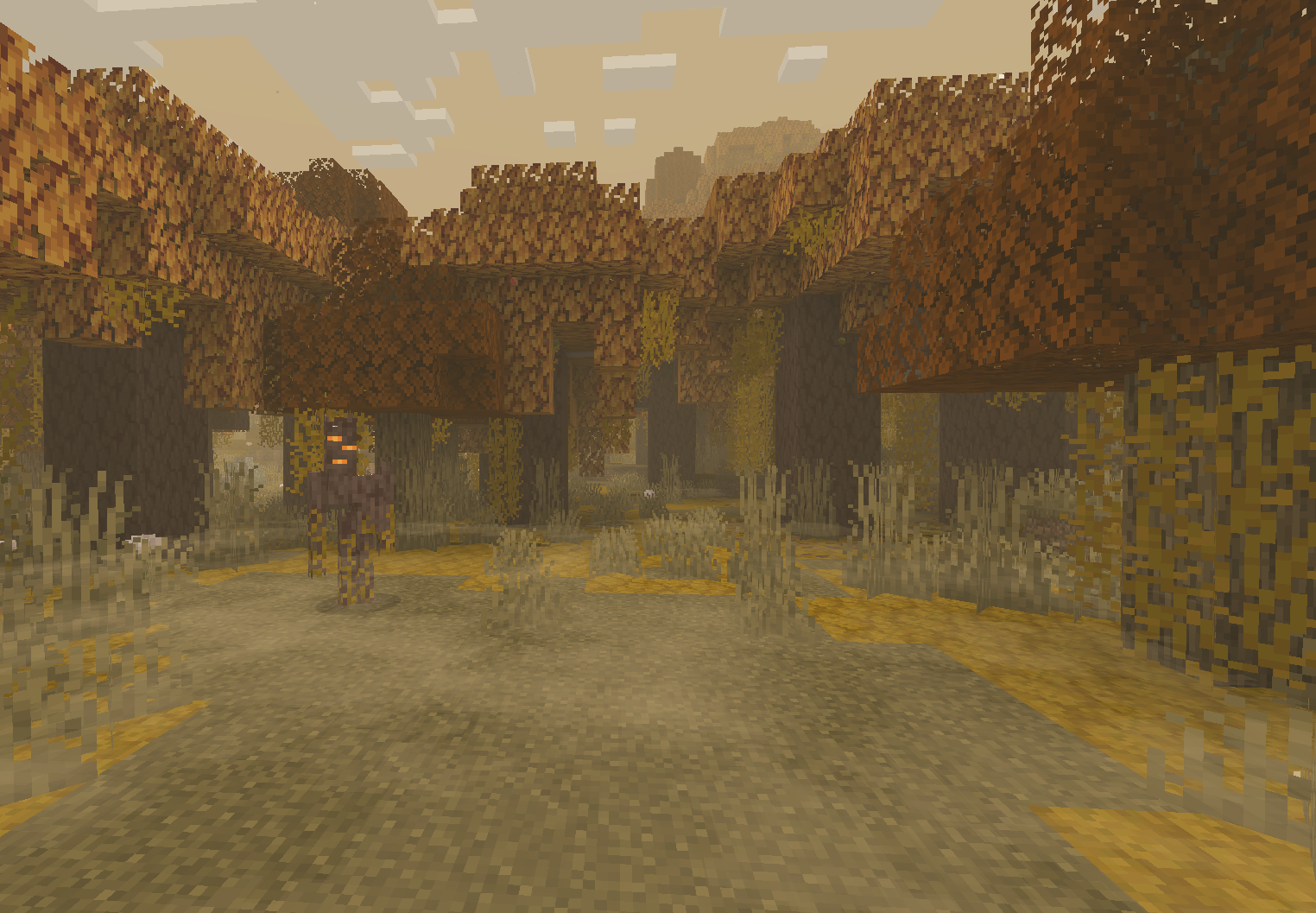 autumnal themed pale garden