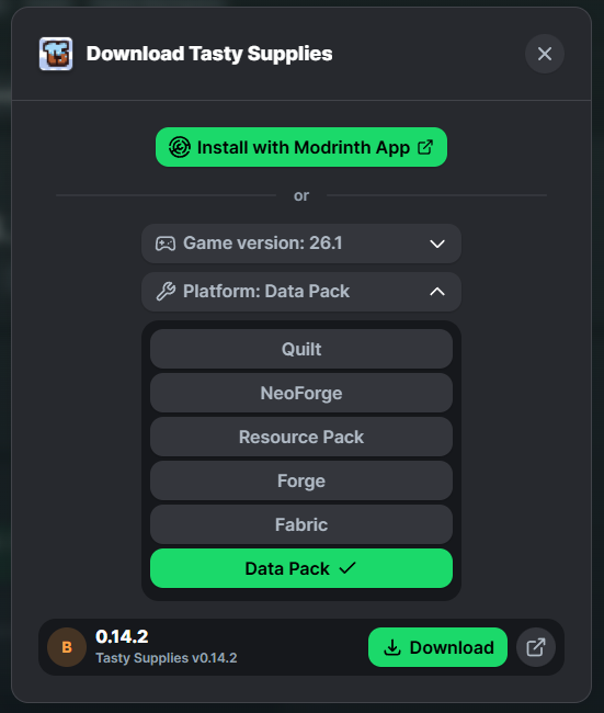 Data Pack Download