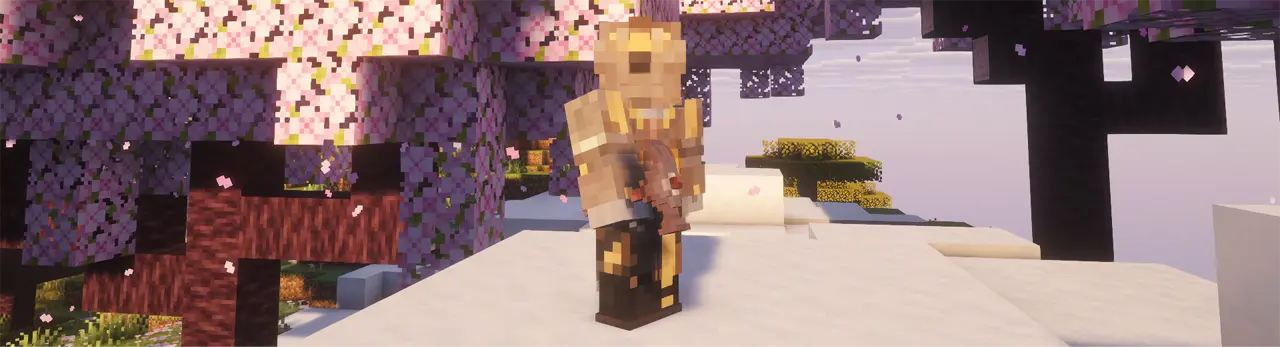 A player holding a Netherite Throwing Hammer