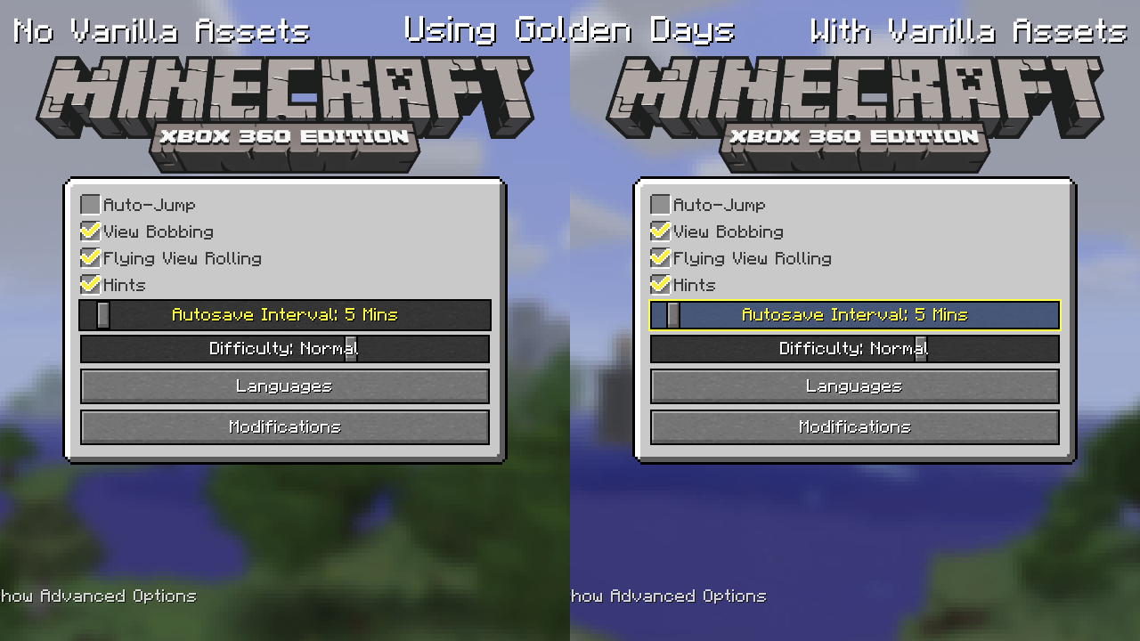 No Vanilla Assets vs. With Vanilla Assets
