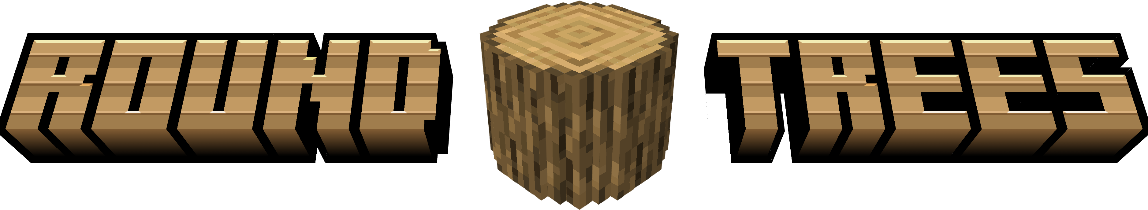 A round tree log inbetween the title "Round Trees"