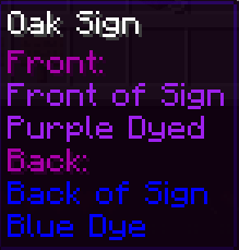 Sign Tooltip Example