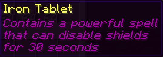 The item's description