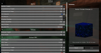 Live updating preview inside of settings.