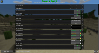 more Sneak / Sprint settings