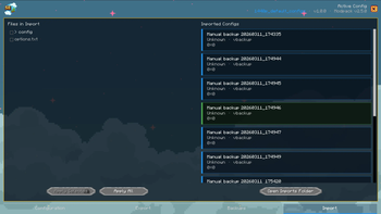 Import Menu