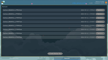 Backup Menu
