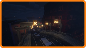 Street bridge at night