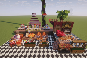 Food and decorations in most of the listed mod