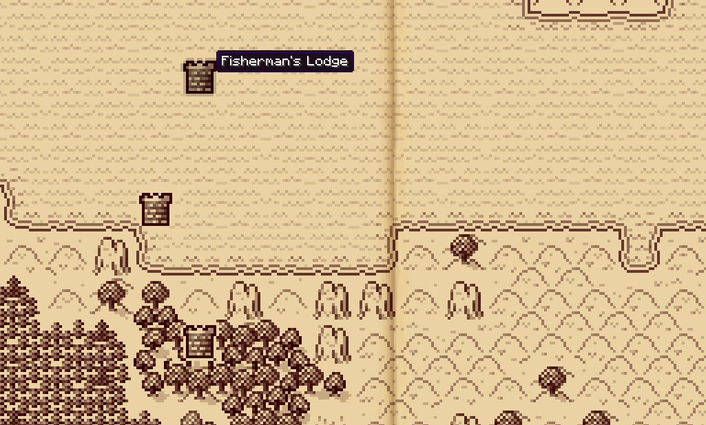 Various modded structures with placeholder markers.