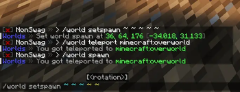 Teleportation and spawn location