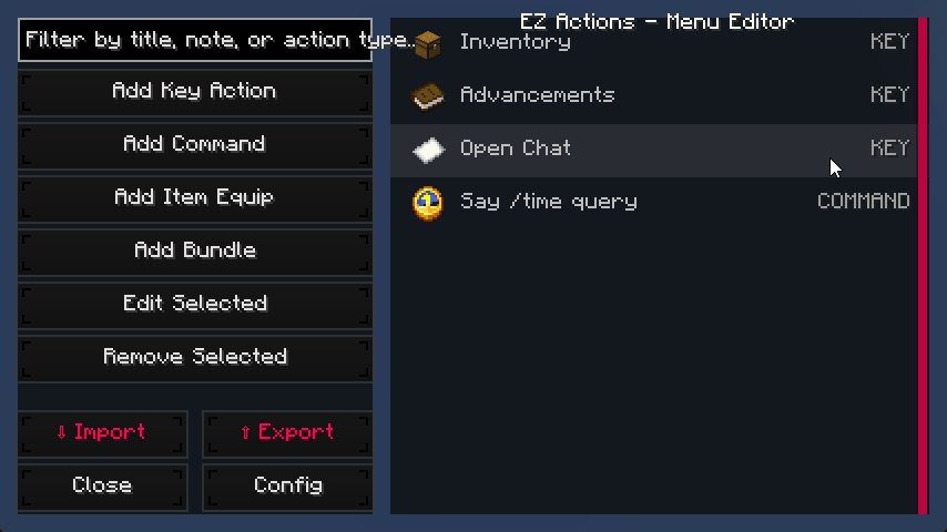 Menu Editor