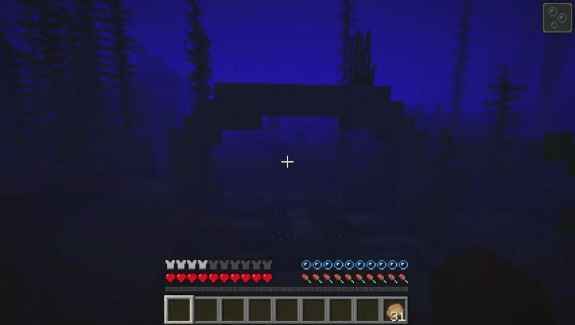 Player swimming through the first gate of a water shrine