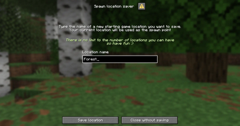 Add your own starting locations