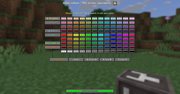 Color picker and adjustments