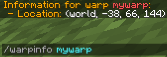 /warpinfo command