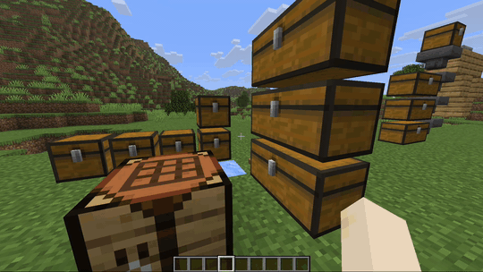 Using ctrl (nearby crafting) to request concrete powder