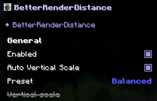 Sodium Settings Menu