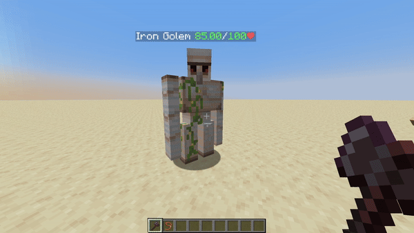 Blacksmith healing iron golem