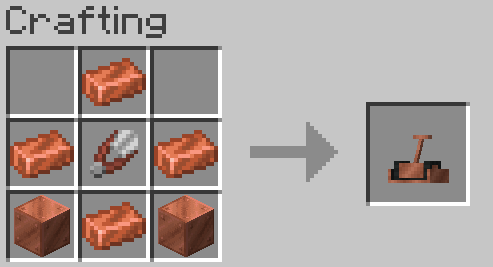 Copper lawn mower crafting recipe!