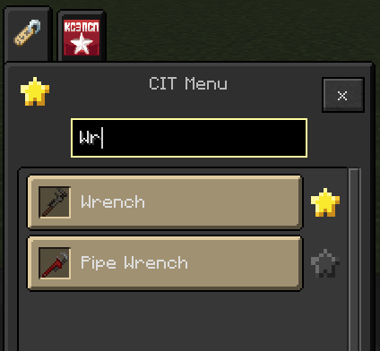 Search in CIT Menu