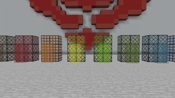 Colored glass blocks