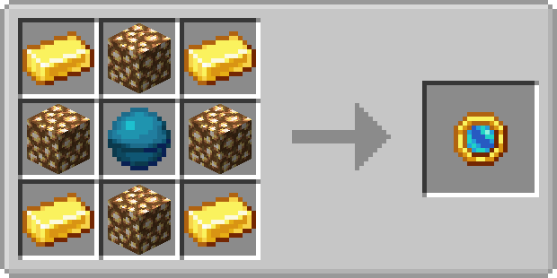 Crafting recipe for the wayback stone.
