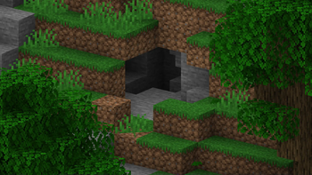 Homogenous cave entrance