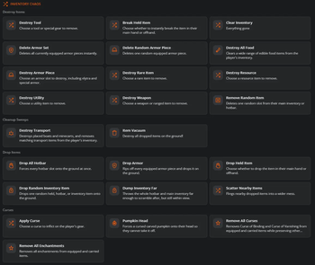 Inventory Actions